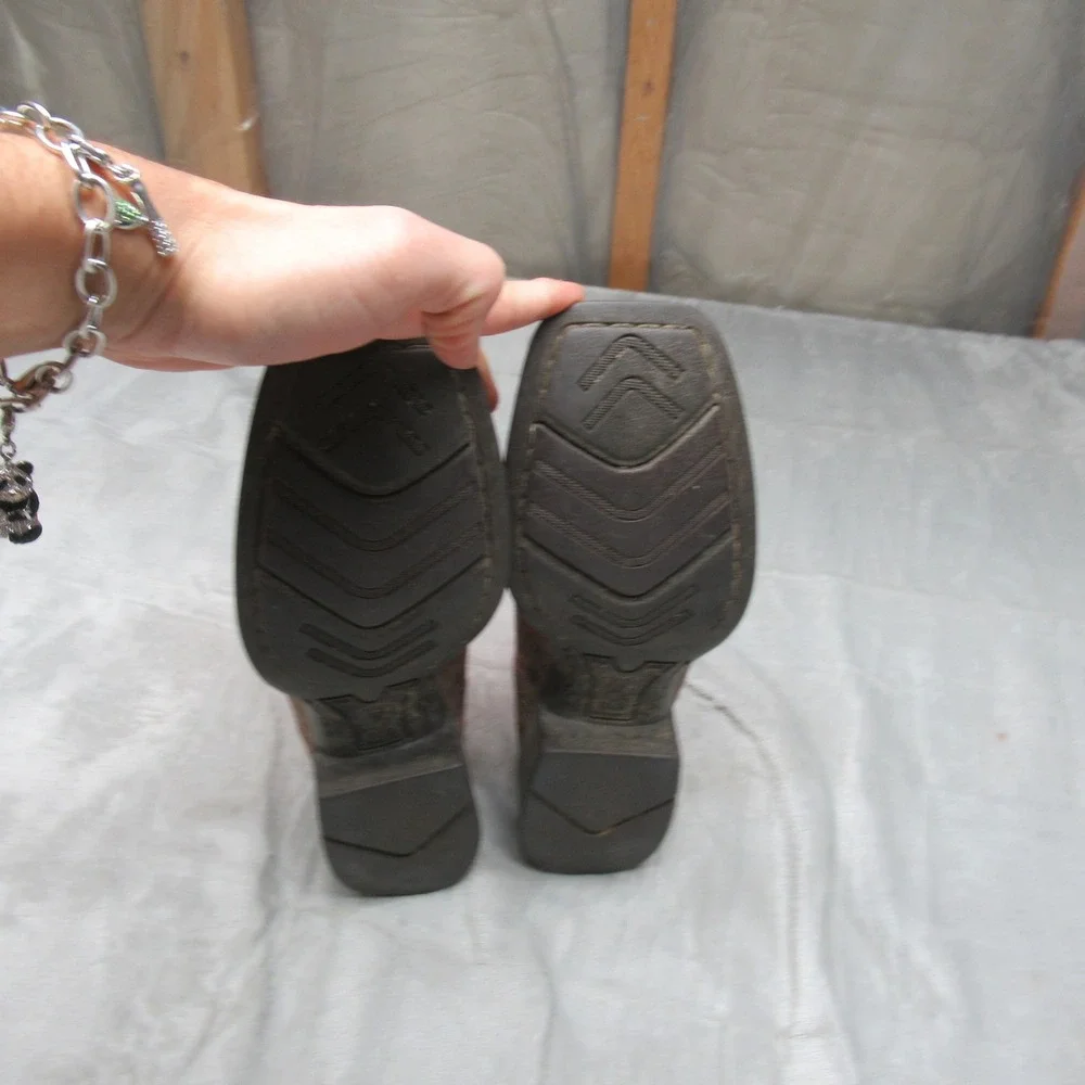 Ariat Womens‎ Crossroads Boots 6.5B Pink Leather Western Cowboy Riding Pull-On - Picture 8 of 11